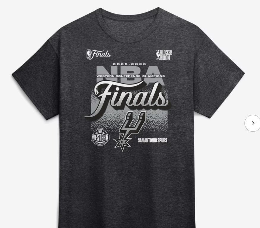 San Antonio Spurs 2025-26 NBA Finals Locker Room T-Shirt 3XL
