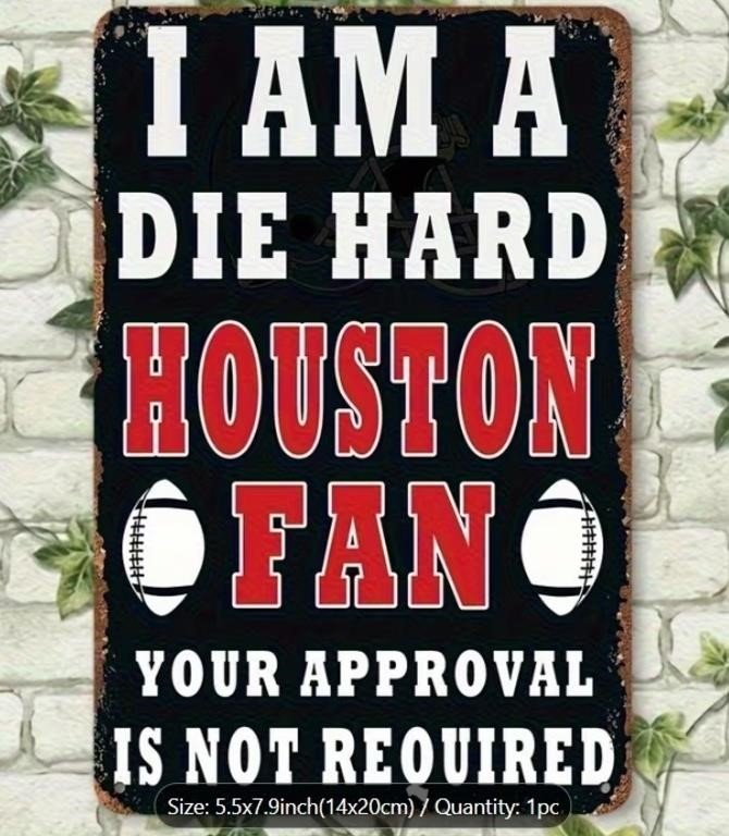 Houston Texans 6x8 Metal Sign Decor NEW