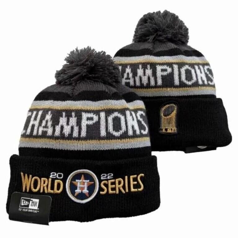 New Era Houston Astros 2022 World Series Champions Pom Beanie