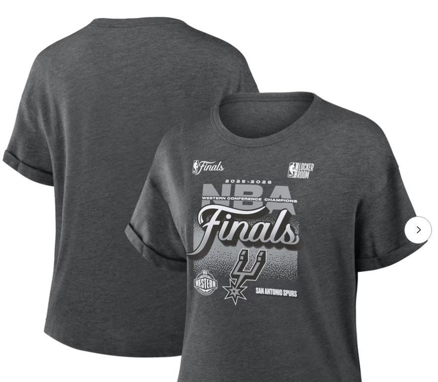 San Antonio Spurs 2025-26 Western Conference Champions Locker Room Tee XL