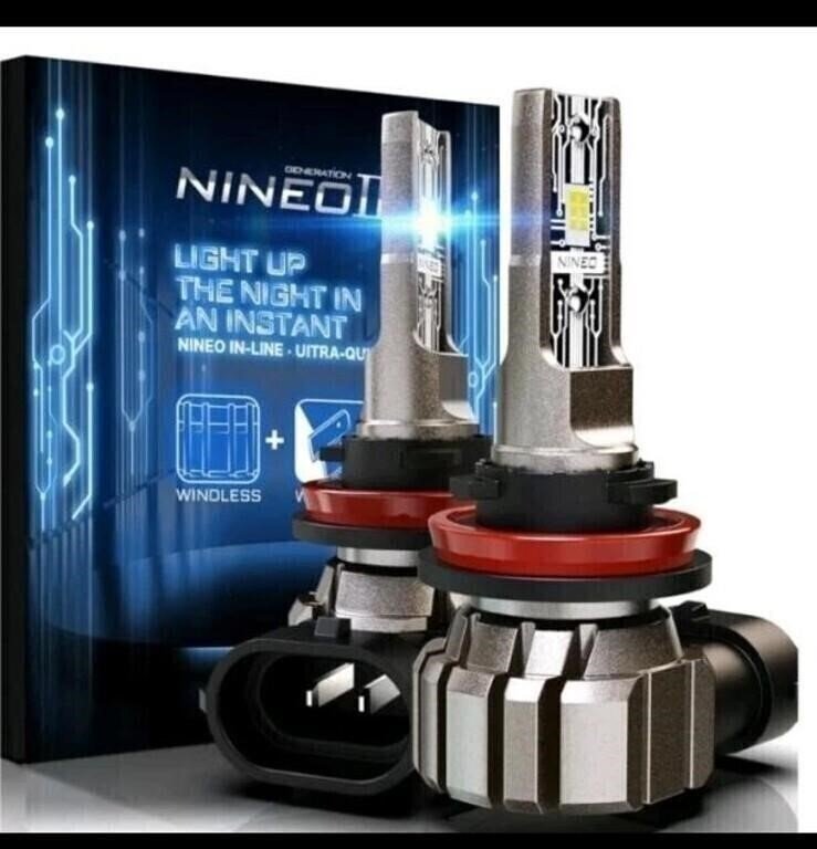 Nineo H11 LED Headlight Bulb Pair, Boxed