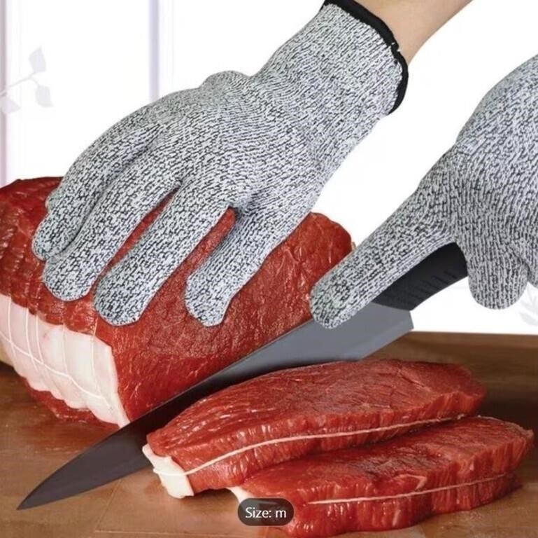 Cut-Resistant Kitchen Gloves, Size Medium