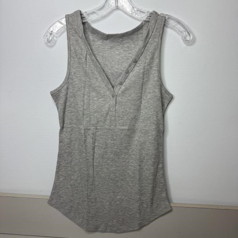 Light Grey Ribbed Tank Top Size Small
