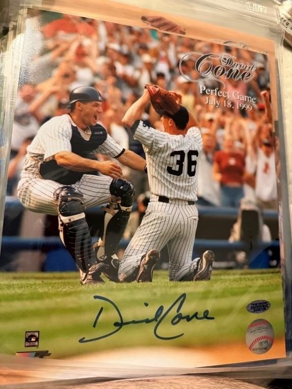 David Cone New York Yankees Perfect Game Autographed 8x10 w/COA