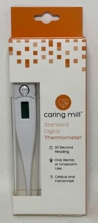 Caring Mill Standard Digital Thermometer, Boxed