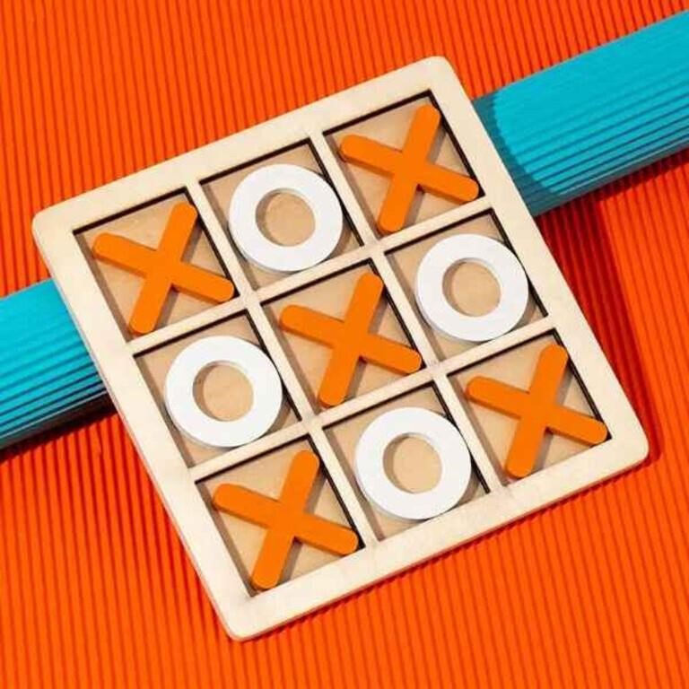 Wooden Tic-Tac-Toe Board Game Set (Small)