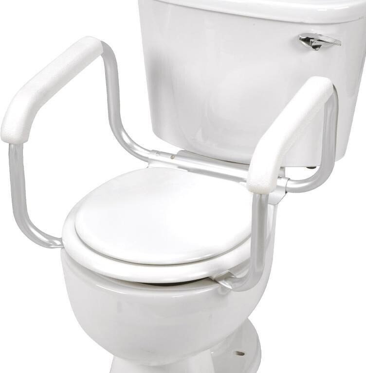 Adjustable Toilet Safety Frame With Padded Armrests