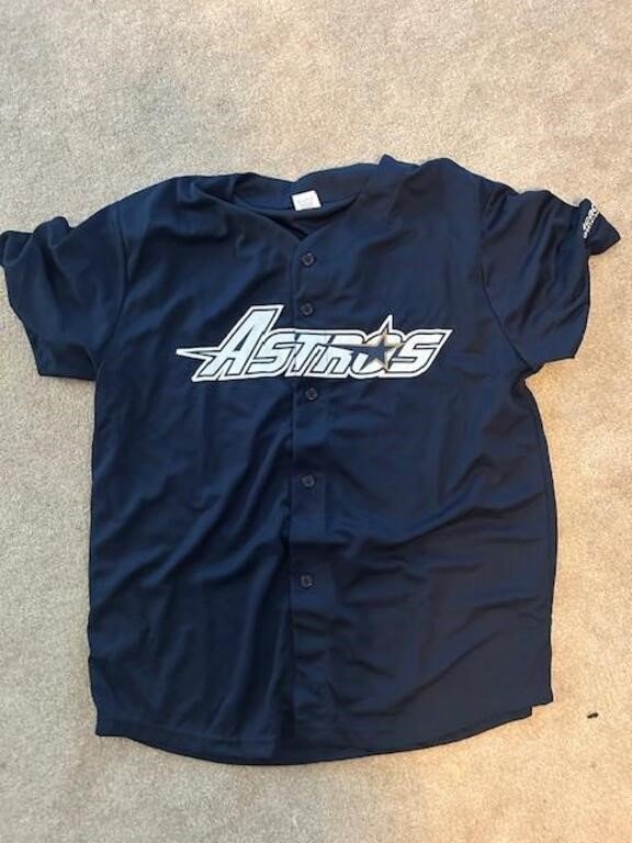 Houston Astros Altuve No. 27 Throwback Button-Front Jersey Jose Altuve SGA Size XL