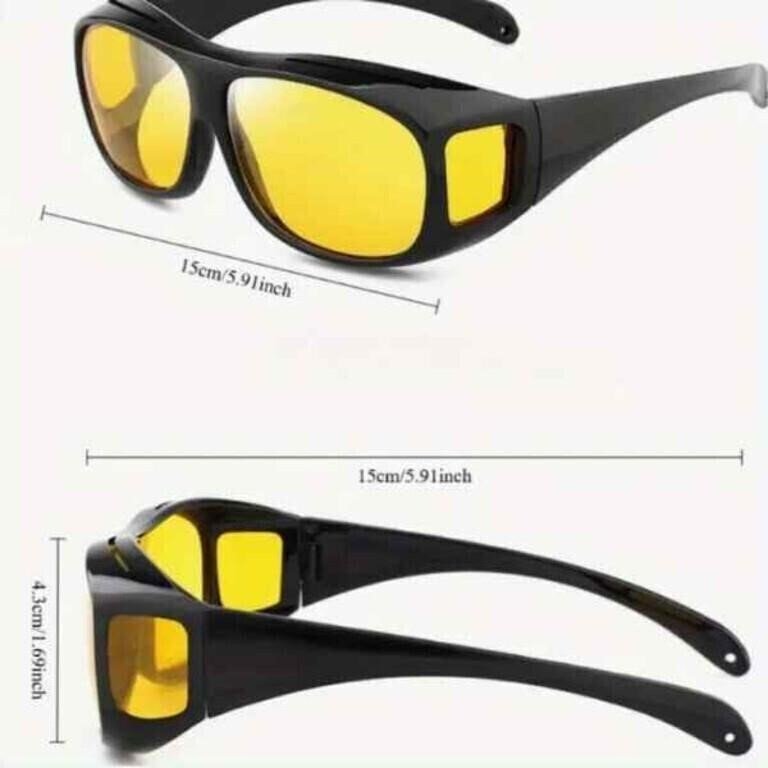 Yellow-Lens Fit-Over Night Driving Glasses