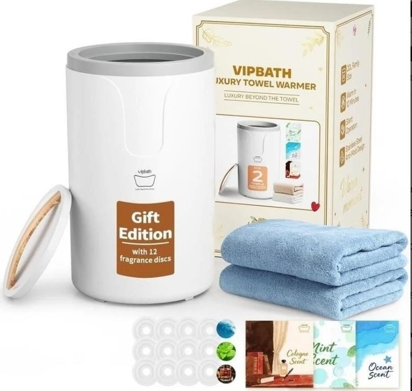 VIPBath Luxury Towel Warmer Gift Edition, Boxed