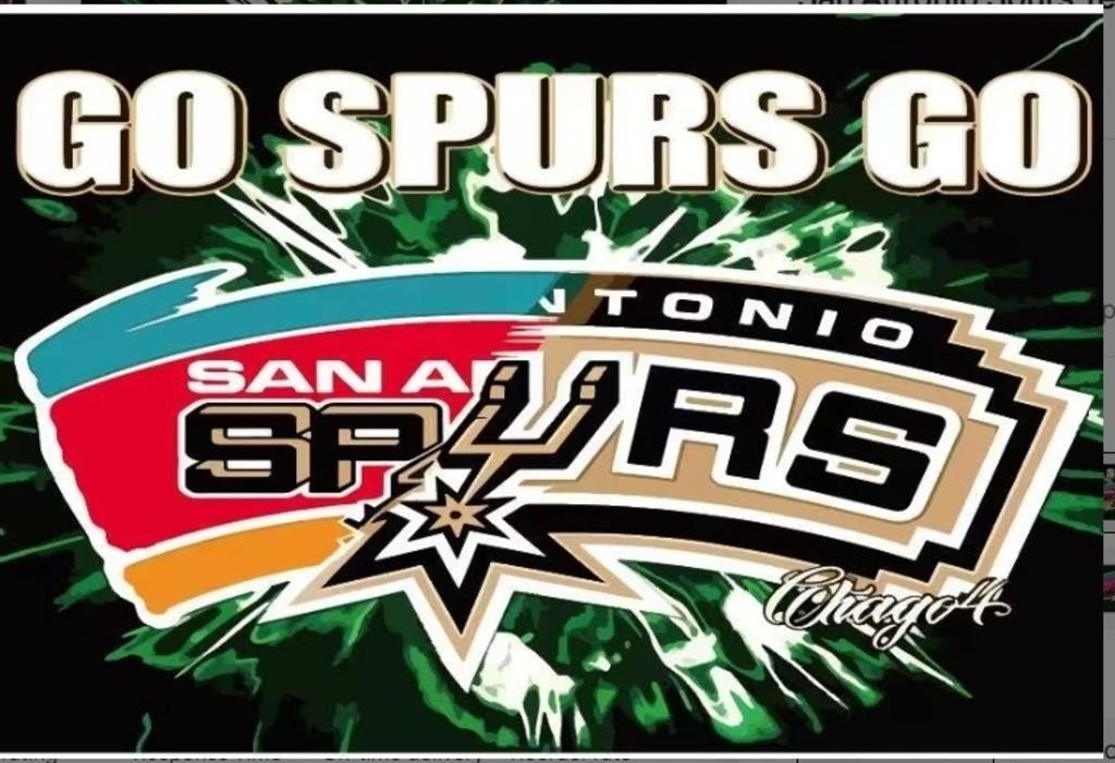 San Antonio Spurs "Go Spurs Go" Fan Graphic Flag 3x5