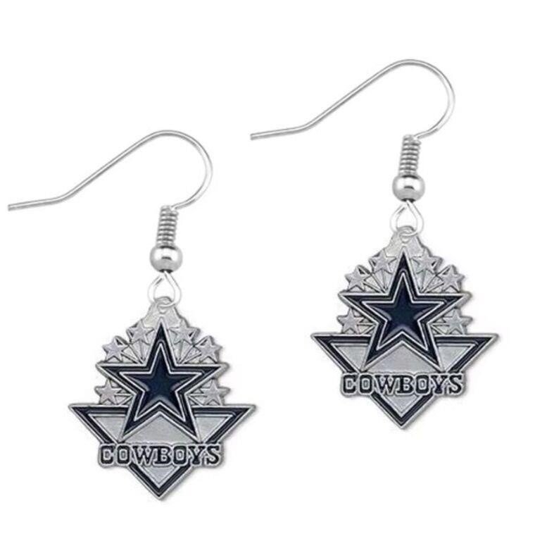 Dallas Cowboys Enamel Star Drop Earrings