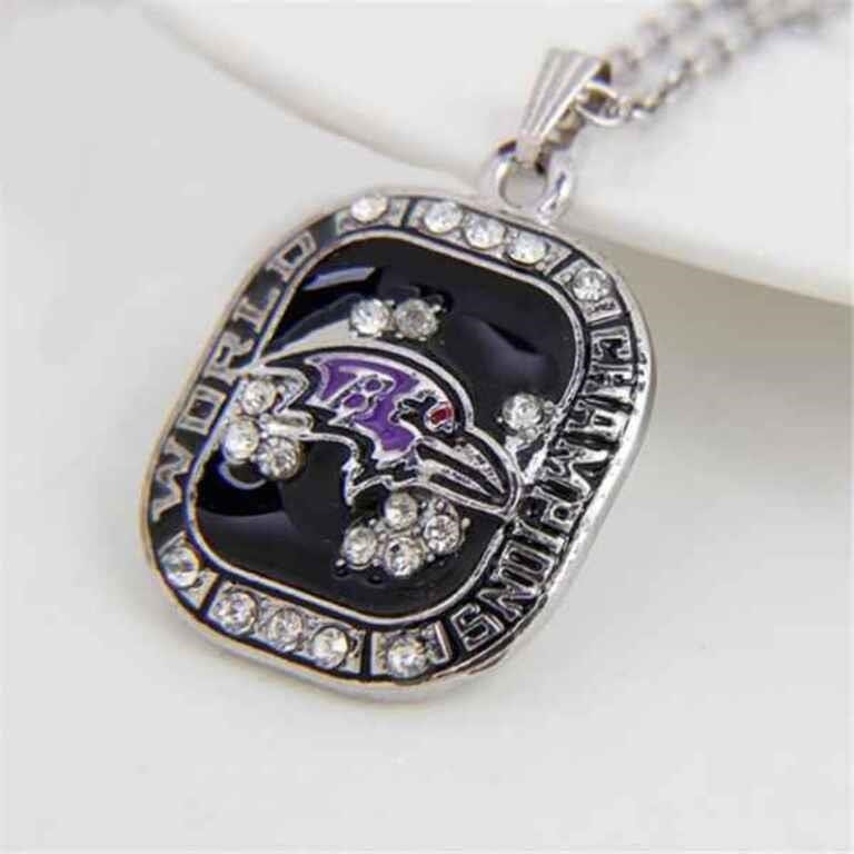 Baltimore Ravens Super Bowl World Champions Ring Pendant Necklace for Baltimore Ravens…
