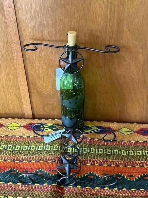 Wrought iron wine glass holder (Wine not included )