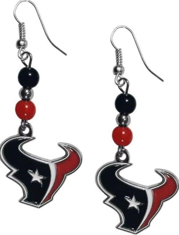 Houston Texans Enamel Logo Dangle Earrings