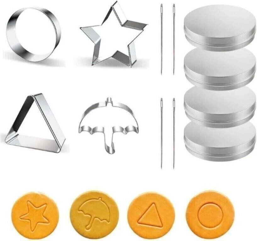 Stainless Steel Cookie Cutter Set With Stamps and Needles