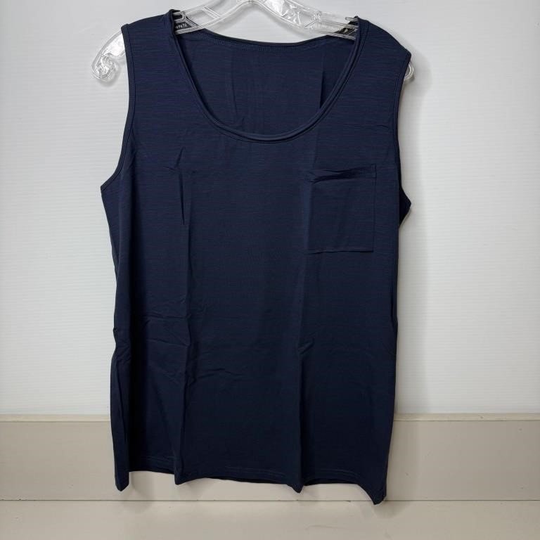 Navy Blue Tank Tops W/ Pocket Size Small