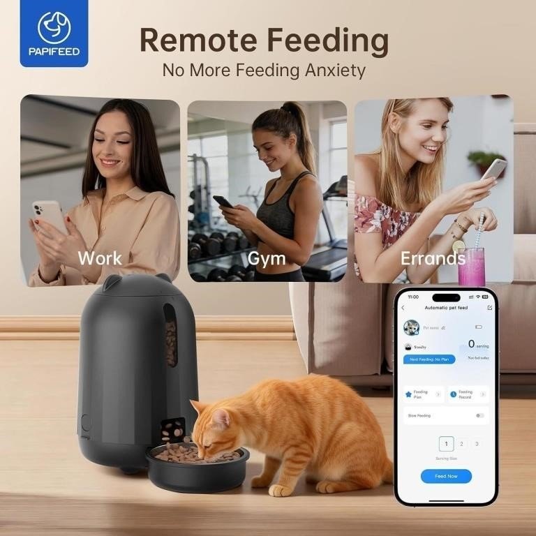 PAPIFEED Automatic Pet Feeder With Smartphone App Control