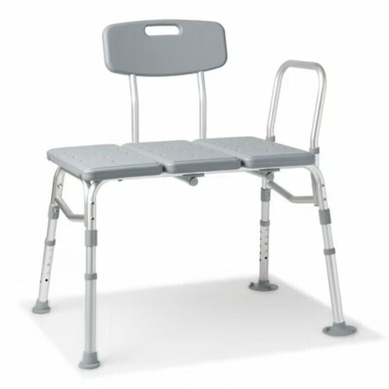 Tub Transfer Bench With Backrest and Grab Handle