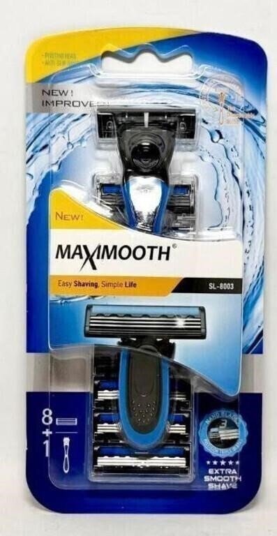 Maximooth SL-8003 Razor Set, Handle With Eight Cartridges Qty of 2