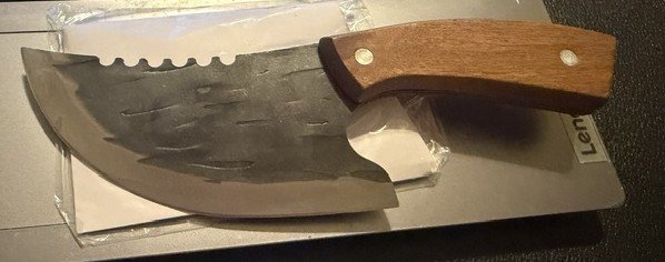 Hand-Forged Style Butcher Cleaver With Hardwood Handle