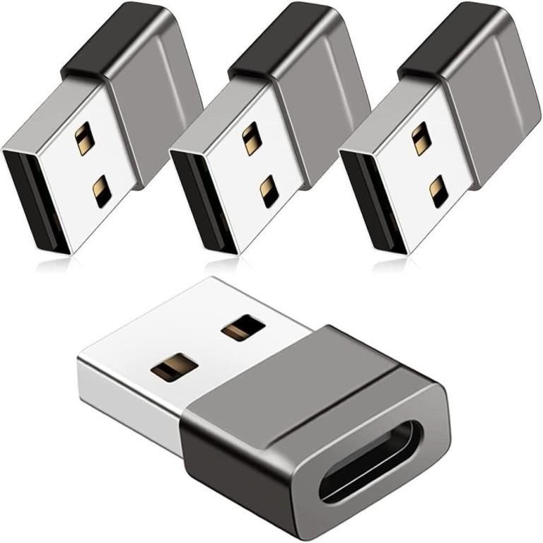 Generic USB-C Female to USB-A Male Adapters (4-Pack) for Devices with standard USB-A ports
