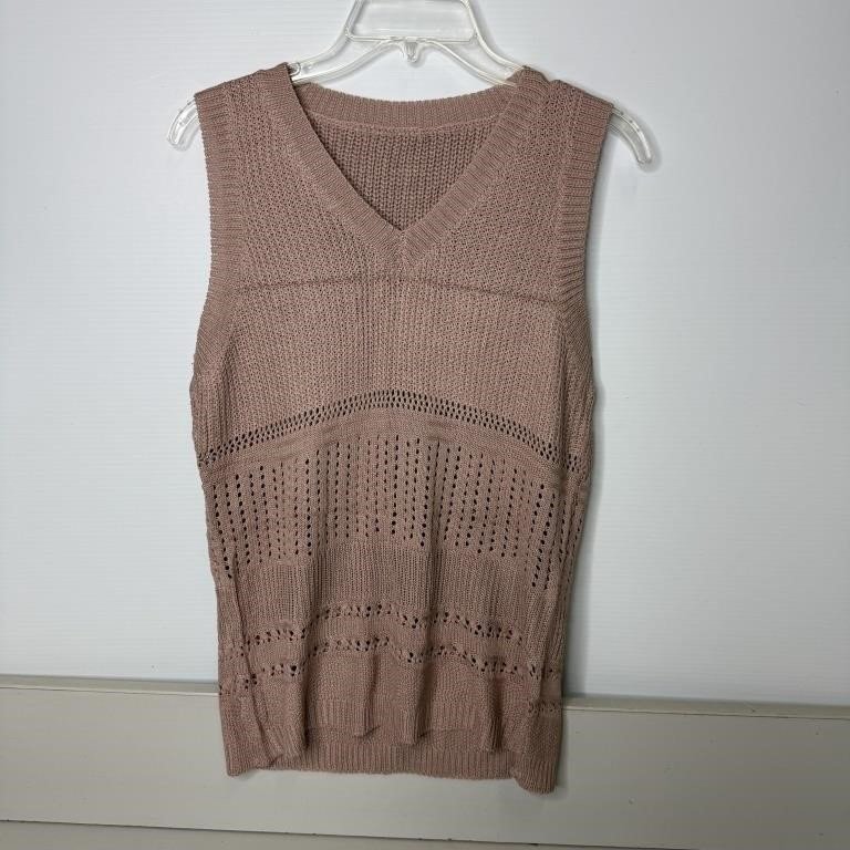 Khaki Crochet Sexy Cami Tank Top Size Small