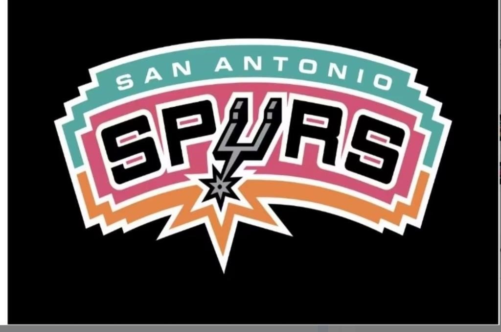 San Antonio Spurs Fiesta-Era Team Logo Graphic Flag 3x5