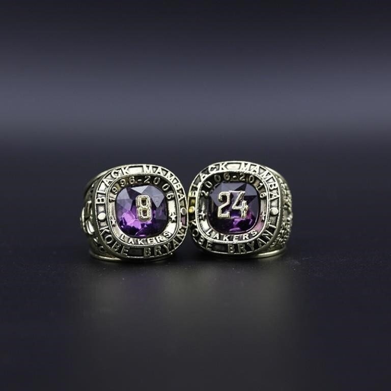 Kobe Bryant Black Mamba Commemorative Retirement Championship Rings Los Angeles Lakers