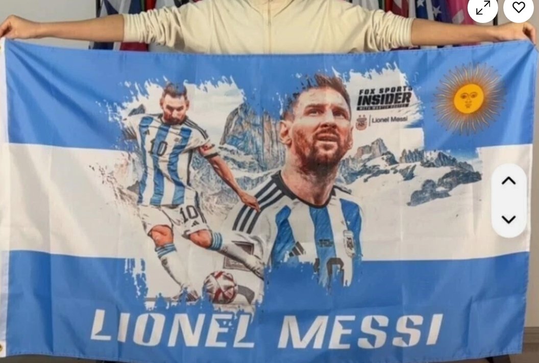 Lionel Messi Argentina Printed Polyester Banner Flag