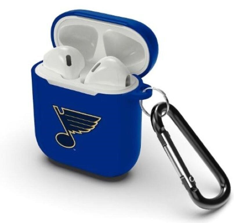 St. Louis Blues Silicone AirPods Case Cover With Carabiner