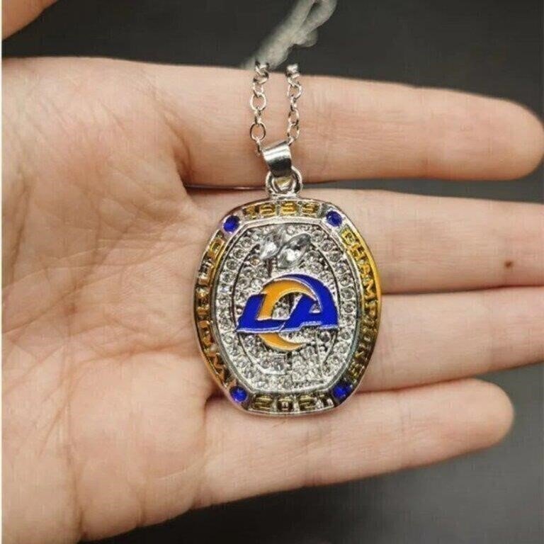 Los Angeles Rams 2021 Super Bowl LVI Championship Ring Replica Pendant Necklace