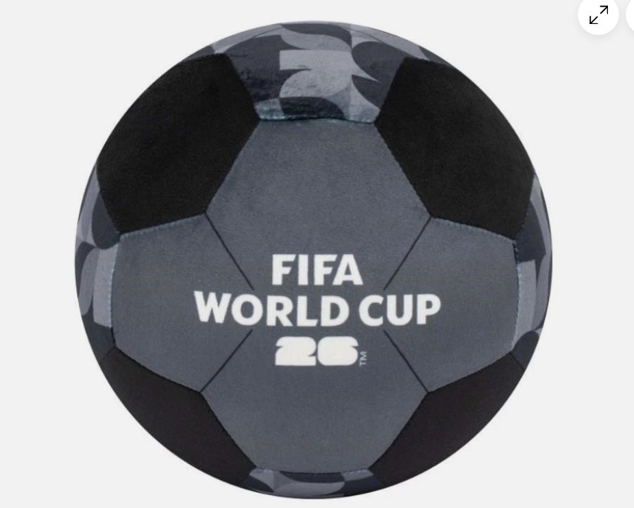 FIFA World Cup 26 Licensed Soccer Ball, Black and Grey