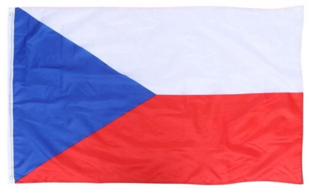 Czech Republic Flag, Polyester With Brass Grommets 3x5