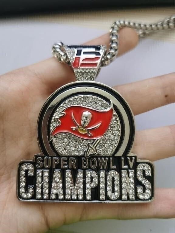 Tampa Bay Buccaneers Super Bowl LV Champions Tom Brady TB12 Pendant Necklace for Tampa…