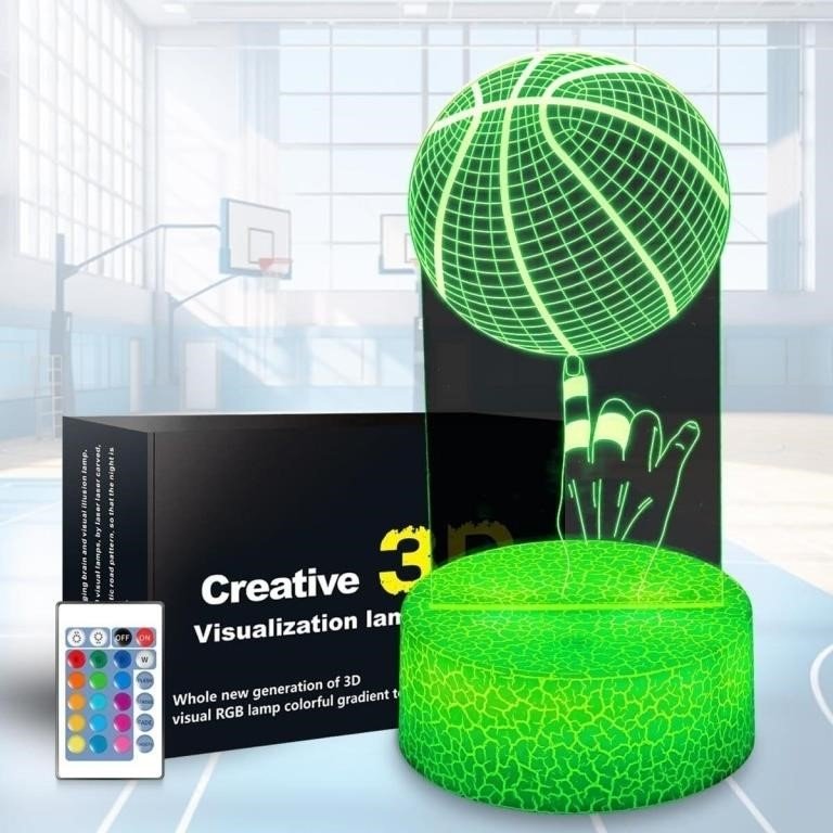 3D LED Basketball Visualization Lamp With Remote