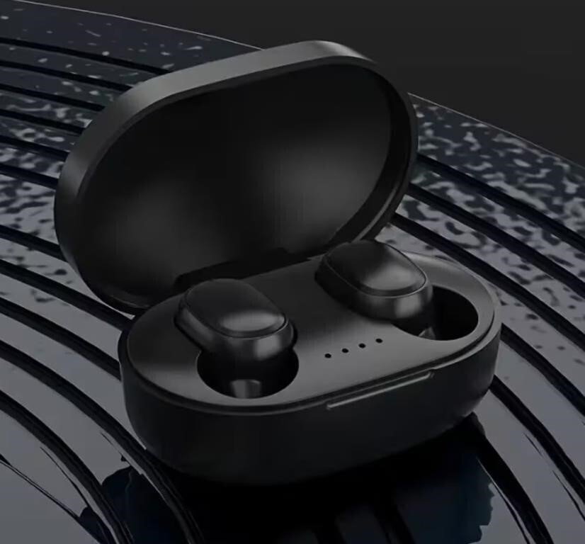 Black True Wireless Earbuds With Charging Case