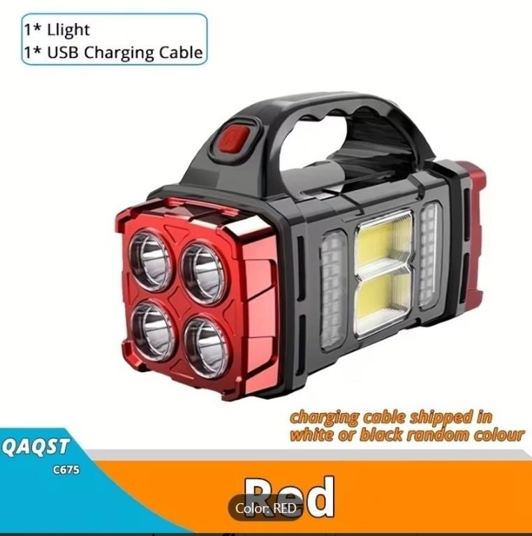 QAQST C675 Red Rechargeable LED Handheld Work Light