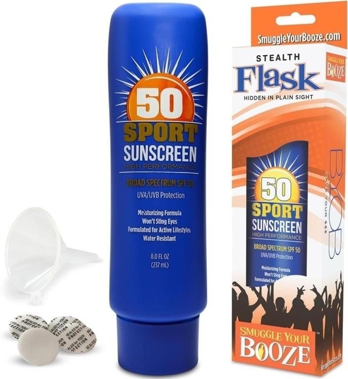 Smuggle Your Booze Stealth Flask Sunscreen SPF 50 (8 fl oz)