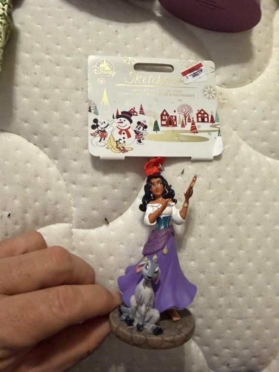 Disney Sketchbook Esmeralda and Djali Ornament on Card