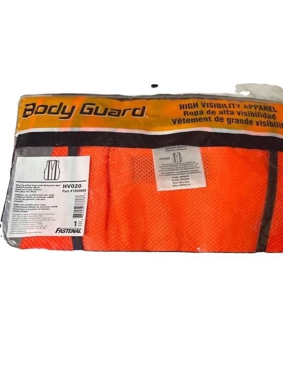 Body Guard Hi-Vis Mesh Non-Certified Safety Vest with Reflective Stripes