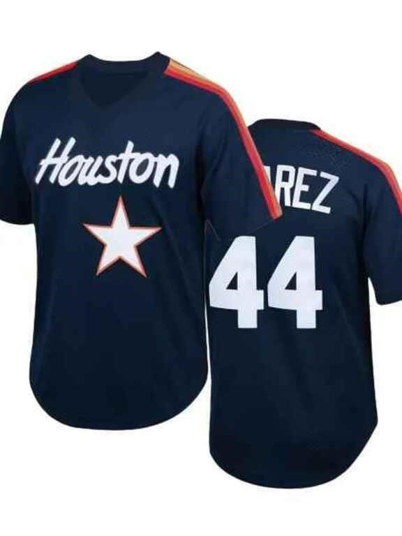 Houston Navy Throwback Baseball Jersey, No. 44 Yordan Alvarez Size 3XL