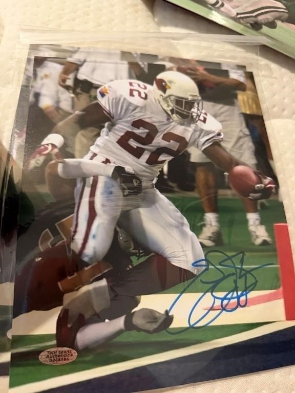 Dallas Cowboys Arizona Cardinals Emmitt Smith Autographed 8x10 w/COA