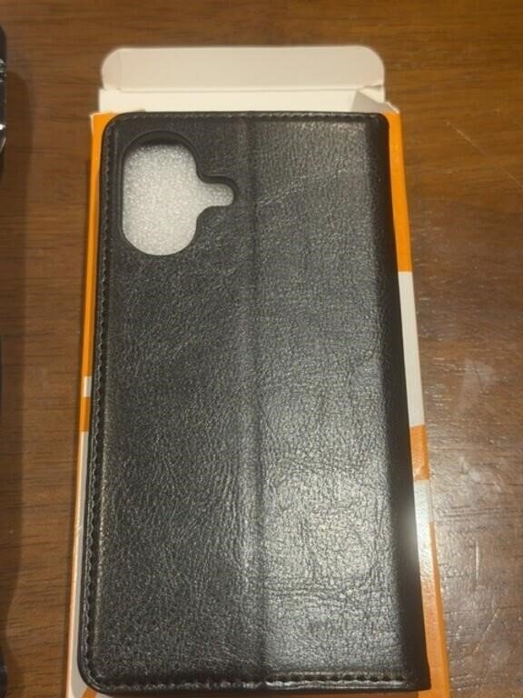 Black Folio Wallet IPhone Case With Box (Leather)