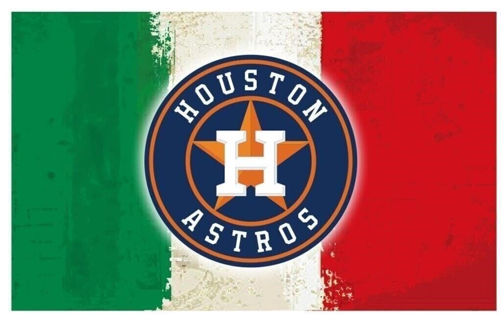 Houston Astros Tricolor Banner Flag 3x5