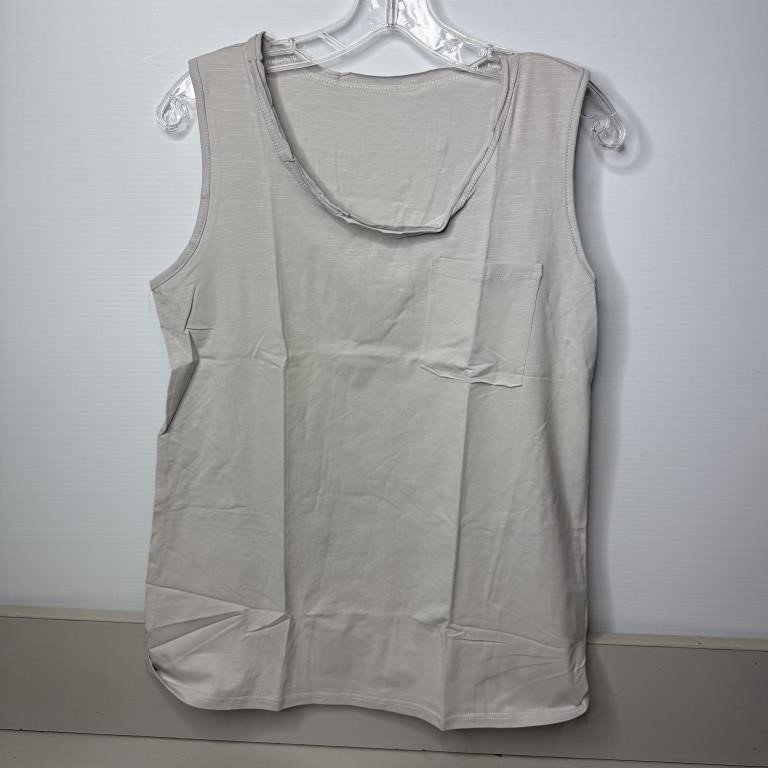 Grey Tank Tops W/ Pocket Size Large