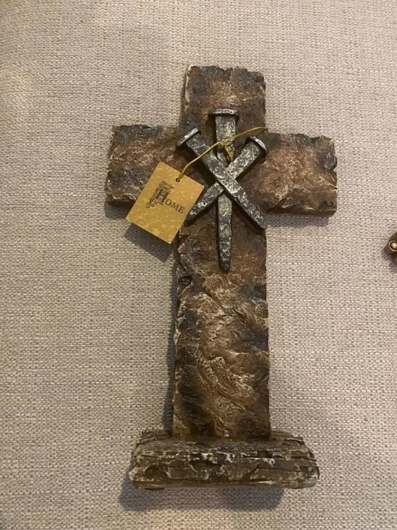 Standup Three Nails Cross Decor NEW