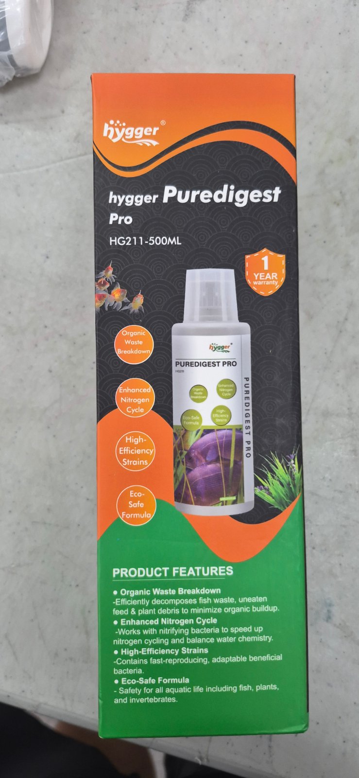 hygger Puredigest Pro Aquarium Water Bio-Clarifier (500 ml) for Freshwater and…