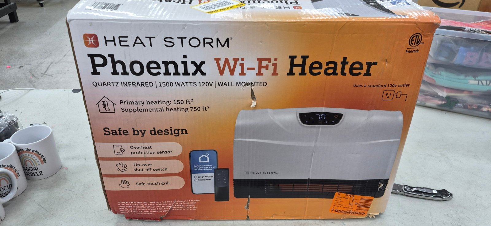 Heat Storm Phoenix Wi-Fi Quartz Infrared Wall Heater