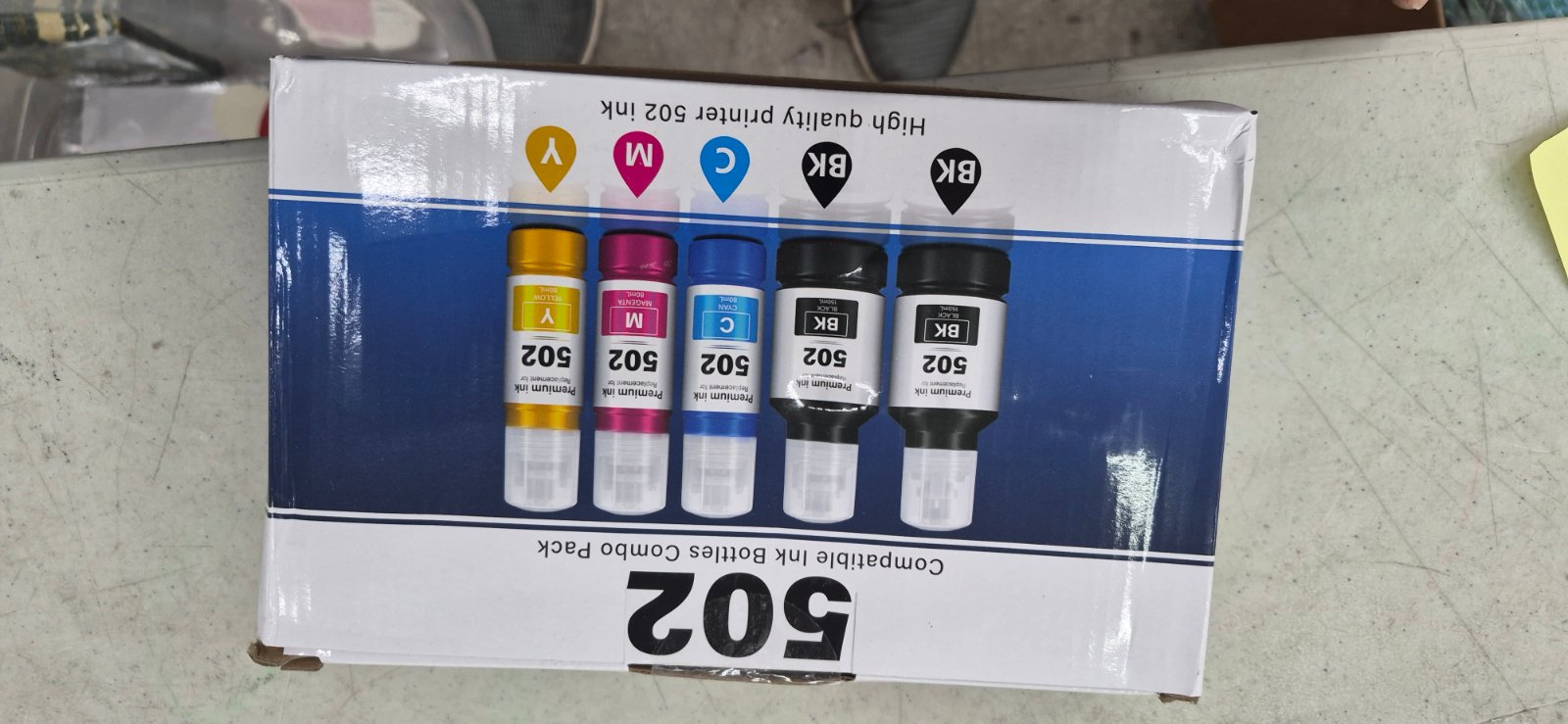 502 Compatible Ink Bottles Combo Pack (5-Pack) for Epson EcoTank Printers